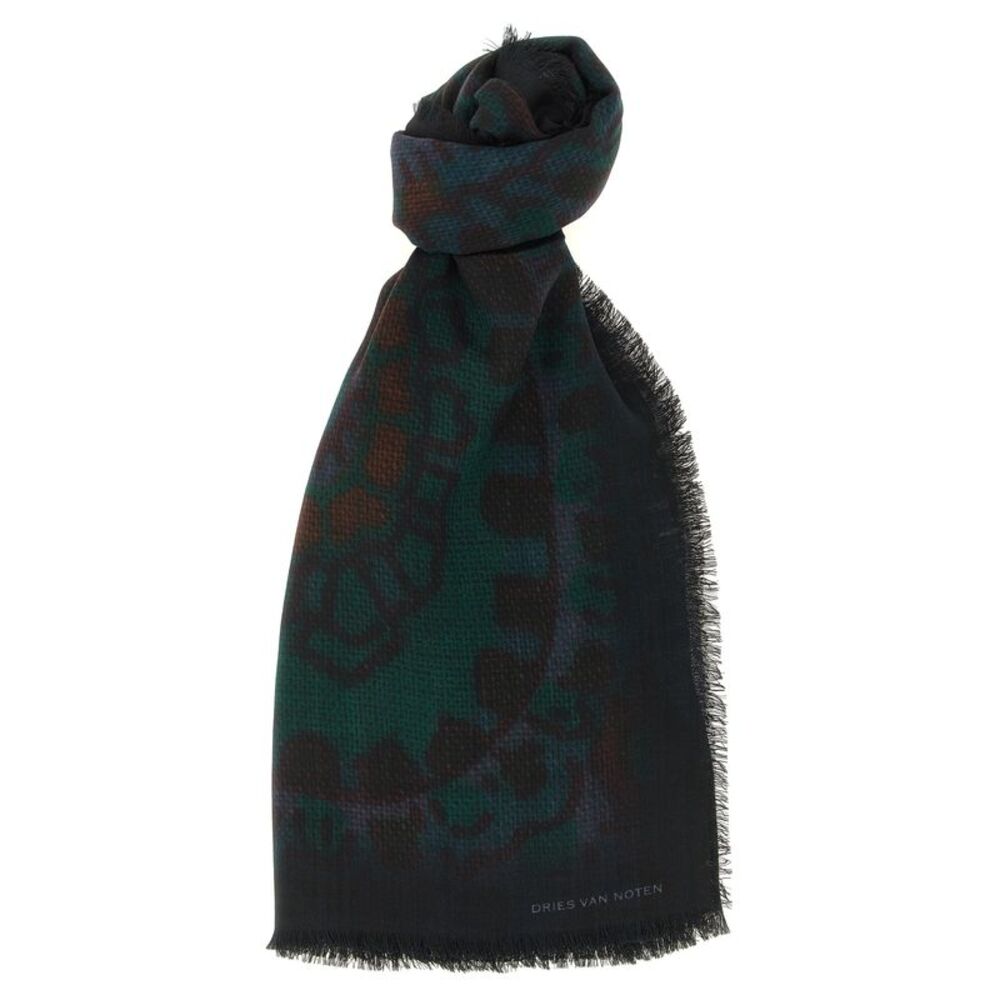 Dries Van Noten Bicolor Wool Men's Foulard